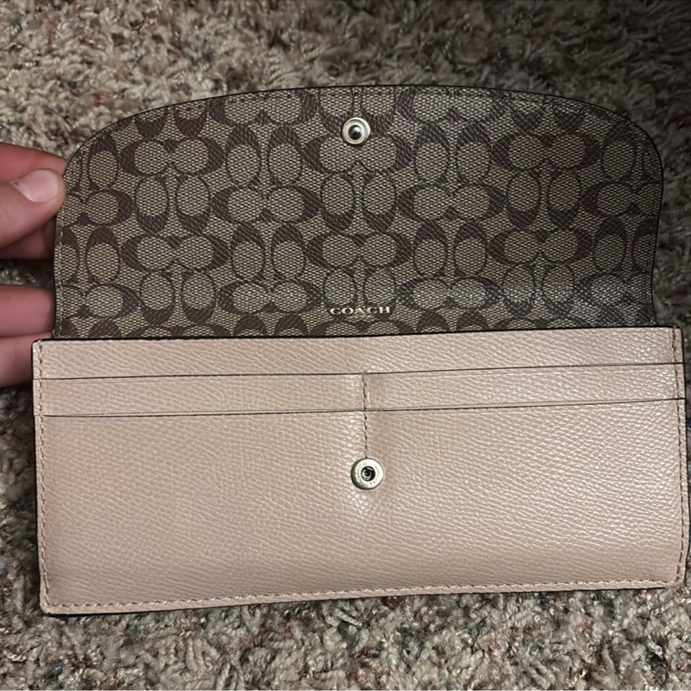 Tan coach wallet